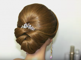 esküvői konty félhosszú hajból videó